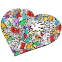 Graffiti Characters Seamless Pattern Wooden Puzzle Heart View2