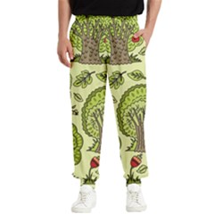 Seamless Pattern With Trees Owls Men s Elastic Waist Pants