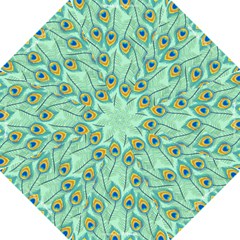 Lovely Peacock Feather Pattern With Flat Design Straight Umbrellas by Simbadda