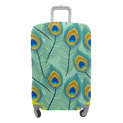 Lovely Peacock Feather Pattern With Flat Design Luggage Cover (small) by Simbadda