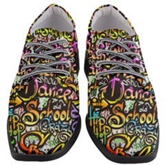 Graffiti Word Seamless Pattern Women Heeled Oxford Shoes by Simbadda