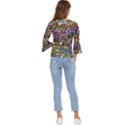 Graffiti Word Seamless Pattern Bell Sleeve Top View4