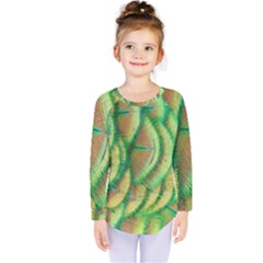 Beautiful Peacock Kids  Long Sleeve Tee