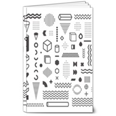 Pattern Hipster Abstract Form Geometric Line Variety Shapes Polkadots Fashion Style Seamless 8  X 10  Softcover Notebook