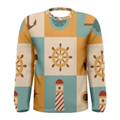 Nautical Elements Collection Men s Long Sleeve Tee by Simbadda