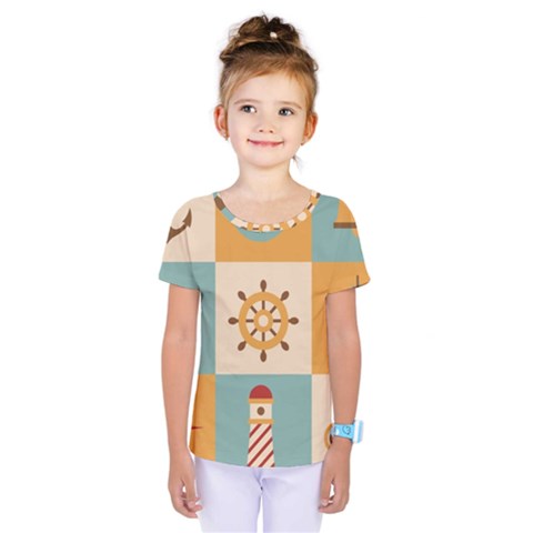 Nautical Elements Collection Kids  One Piece Tee by Simbadda