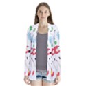 Vector Set Isolates With Cute Bird Scandinavian Style Drape Collar Cardigan View1