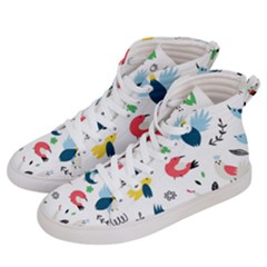 Vector Set Isolates With Cute Bird Scandinavian Style Women s Hi-top Skate Sneakers by Simbadda