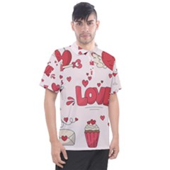 Hand Drawn Valentines Day Element Collection Men s Polo Tee by Simbadda