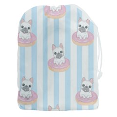 French-bulldog-dog-seamless-pattern Drawstring Pouch (3xl) by Simbadda