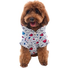 Hearts-seamless-pattern-memphis-style Dog Coat by Simbadda