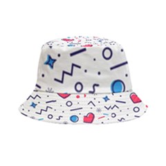 Hearts-seamless-pattern-memphis-style Inside Out Bucket Hat by Simbadda