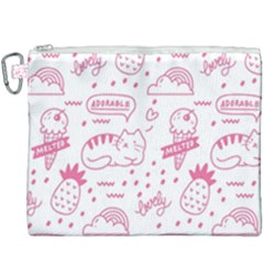 Cute-girly-seamless-pattern Canvas Cosmetic Bag (xxxl) by Simbadda