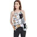 Cute-cat-kitten-cartoon-doodle-seamless-pattern Flowy Camisole Tank Top View1