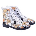 Cute-cat-kitten-cartoon-doodle-seamless-pattern Men s High-Top Canvas Sneakers View3