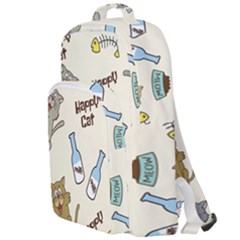 Happy-cats-pattern-background Double Compartment Backpack by Simbadda