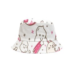 Cute-animals-seamless-pattern-kawaii-doodle-style Bucket Hat (kids) by Simbadda