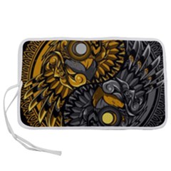 Yin-yang-owl-doodle-ornament-illustration Pen Storage Case (M)