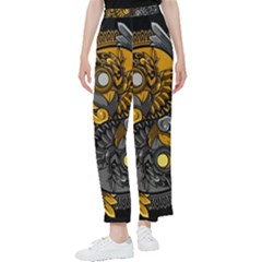 Yin-yang-owl-doodle-ornament-illustration Women s Pants  by Simbadda