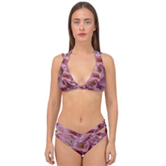 Cherry-blossoms Double Strap Halter Bikini Set by Excel