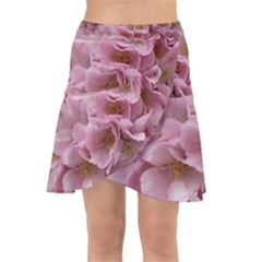 Cherry-blossoms Wrap Front Skirt by Excel