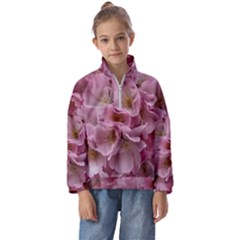 Cherry-blossoms Kids  Half Zip Hoodie by Excel