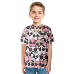 Cute-dog-seamless-pattern-background Kids  Sport Mesh Tee