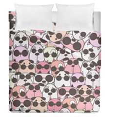 Cute-dog-seamless-pattern-background Duvet Cover Double Side (Queen Size)