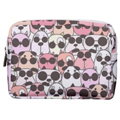 Cute-dog-seamless-pattern-background Make Up Pouch (Medium)