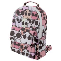 Cute-dog-seamless-pattern-background Flap Pocket Backpack (Small)