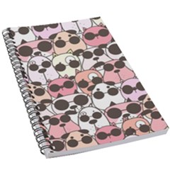 Cute-dog-seamless-pattern-background 5.5  x 8.5  Notebook