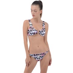 Cute-dog-seamless-pattern-background Ring Detail Crop Bikini Set