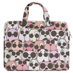 Cute-dog-seamless-pattern-background MacBook Pro 16  Double Pocket Laptop Bag 