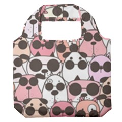 Cute-dog-seamless-pattern-background Premium Foldable Grocery Recycle Bag