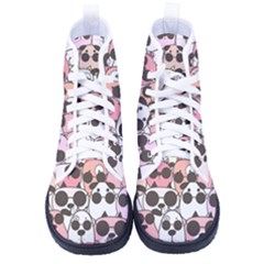 Cute-dog-seamless-pattern-background Men s High-Top Canvas Sneakers