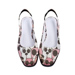 Cute-dog-seamless-pattern-background Women s Classic Slingback Heels