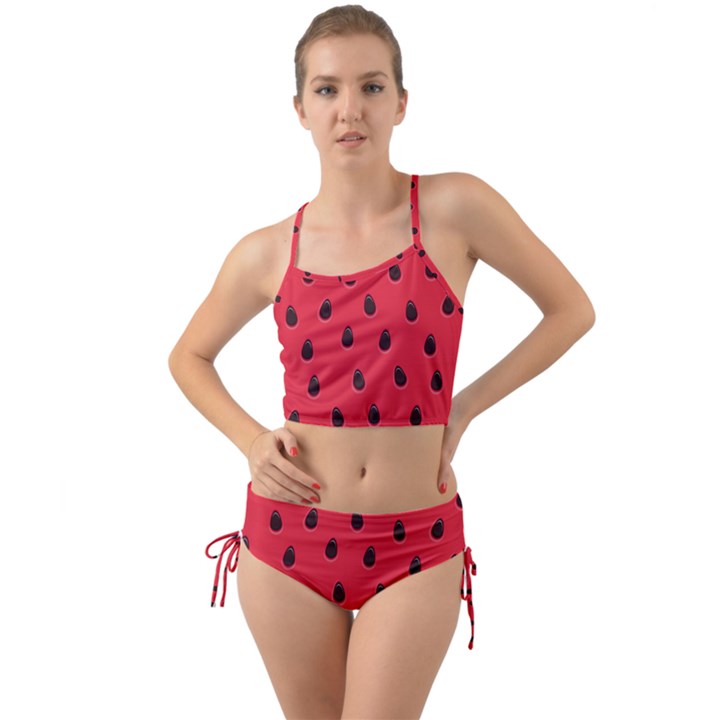 Seamless-watermelon-surface-texture Mini Tank Bikini Set