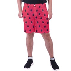 Seamless-watermelon-surface-texture Men s Pocket Shorts by Simbadda