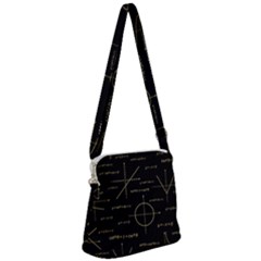 Abstract-math Pattern Zipper Messenger Bag by Simbadda