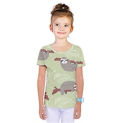 Sloths-pattern-design Kids  One Piece Tee