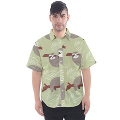 Sloths-pattern-design Men s Short Sleeve Shirt