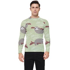 Sloths-pattern-design Men s Long Sleeve Rash Guard