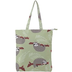 Sloths-pattern-design Double Zip Up Tote Bag by Simbadda