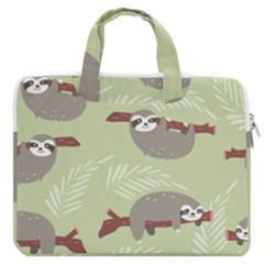 Sloths-pattern-design Macbook Pro 16  Double Pocket Laptop Bag  by Simbadda