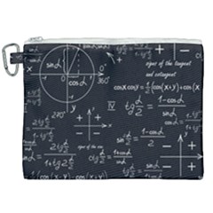 Mathematical-seamless-pattern-with-geometric-shapes-formulas Canvas Cosmetic Bag (xxl) by Simbadda