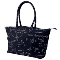 Mathematical-seamless-pattern-with-geometric-shapes-formulas Canvas Shoulder Bag by Simbadda