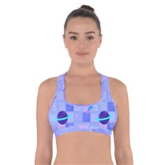 Seamless-pattern-pastel-galaxy-future Cross Back Sports Bra by Simbadda