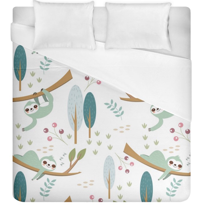 Pattern-sloth-woodland Duvet Cover (King Size)