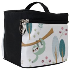 Pattern-sloth-woodland Make Up Travel Bag (big) by Simbadda