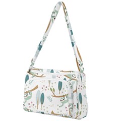 Pattern-sloth-woodland Front Pocket Crossbody Bag by Simbadda